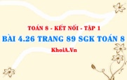 Bài 4.26 trang 89 SGK Toán 8 tập 1 Kết nối tri thức